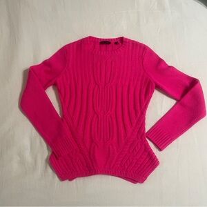 'Daisuma' Cable Engineered Sweater by Ted Baker London hot pink